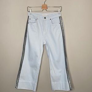 Topshop Crop Wide Leg Light Blue Jeans